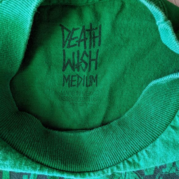 Green Death Wish Skaters T-shirt Goblin on a  Monster Truck  Tee Size M - Picture 2 of 7